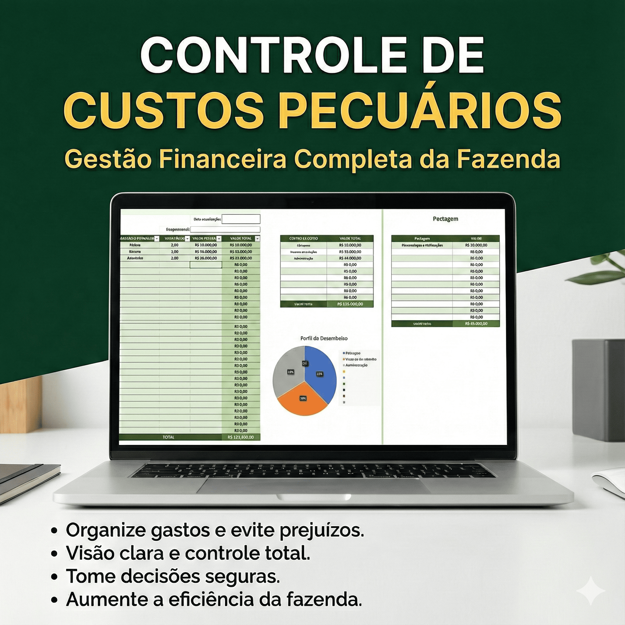 Planilha de Controle de Custos e Receitas para Pecuária – Gestão Fi...