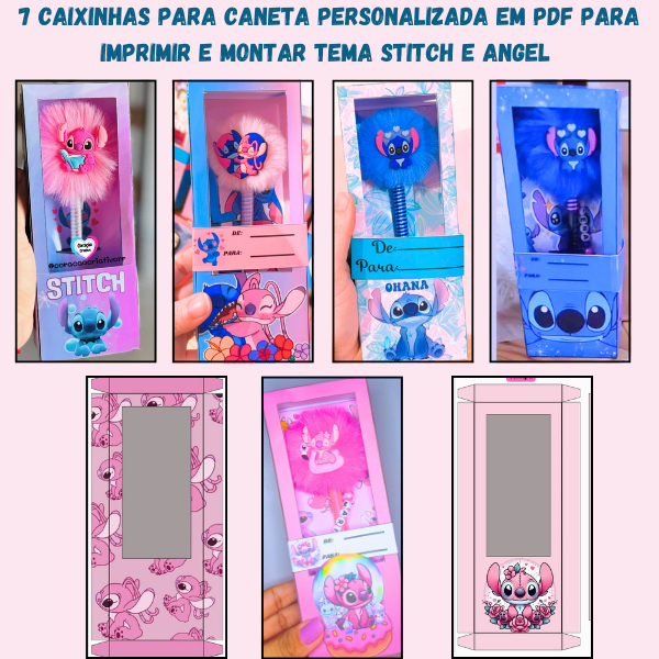 7 caixinhas para caneta personalizada em PDF para imprimir e montar...