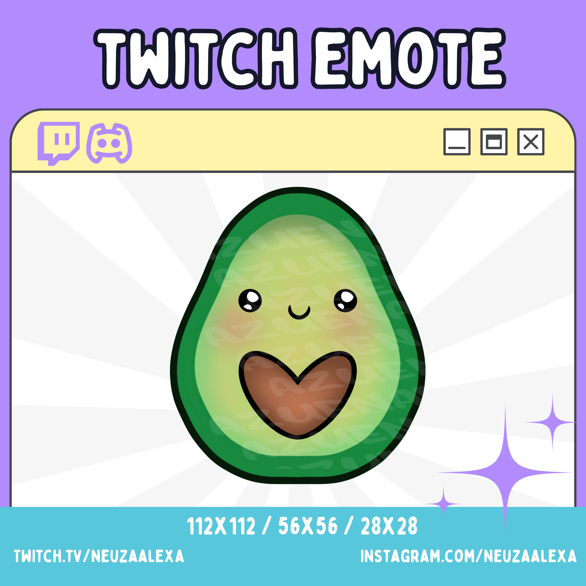 Avocado Twitch Emote - Neuza Alexa | Hotmart