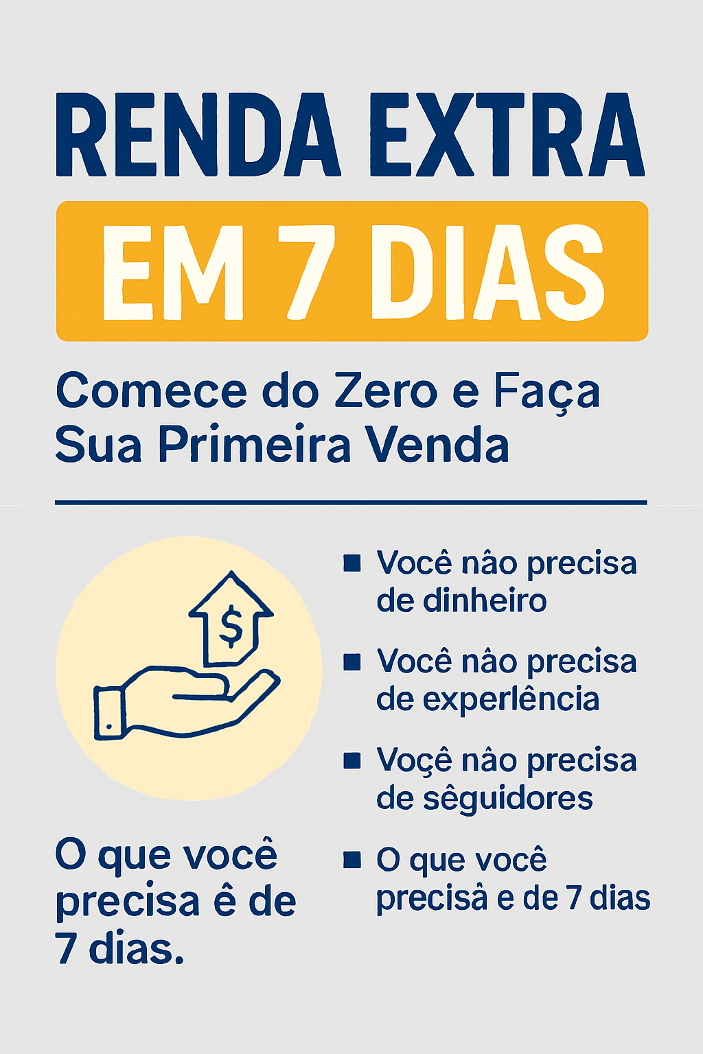 Renda Extra em 7 Dias – Comece do Zero e Faça Sua Primeira Venda