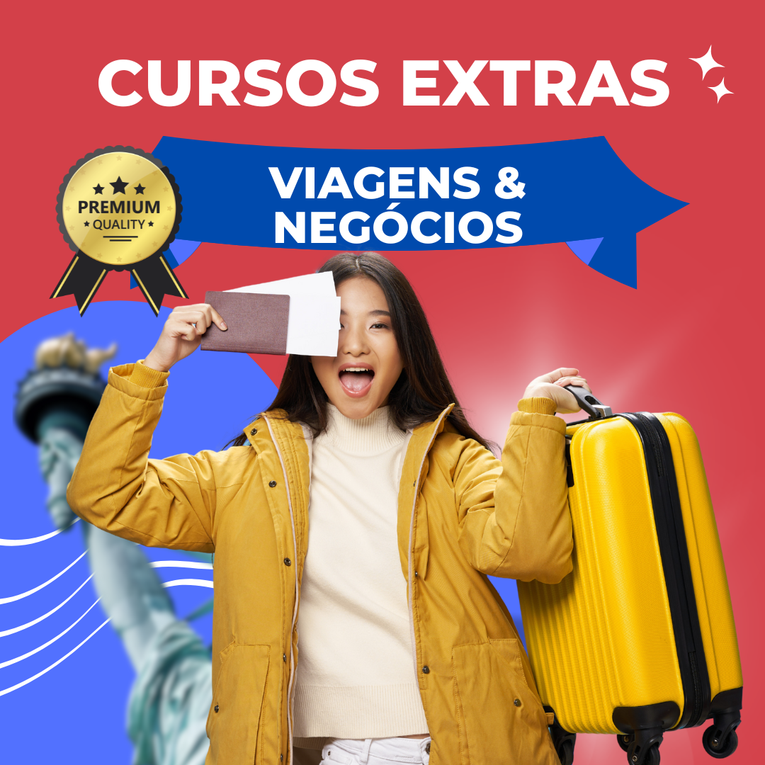 Imagem de capa para o Curso online Combo Cursos Extras Viagens|Entrevista|Negócios