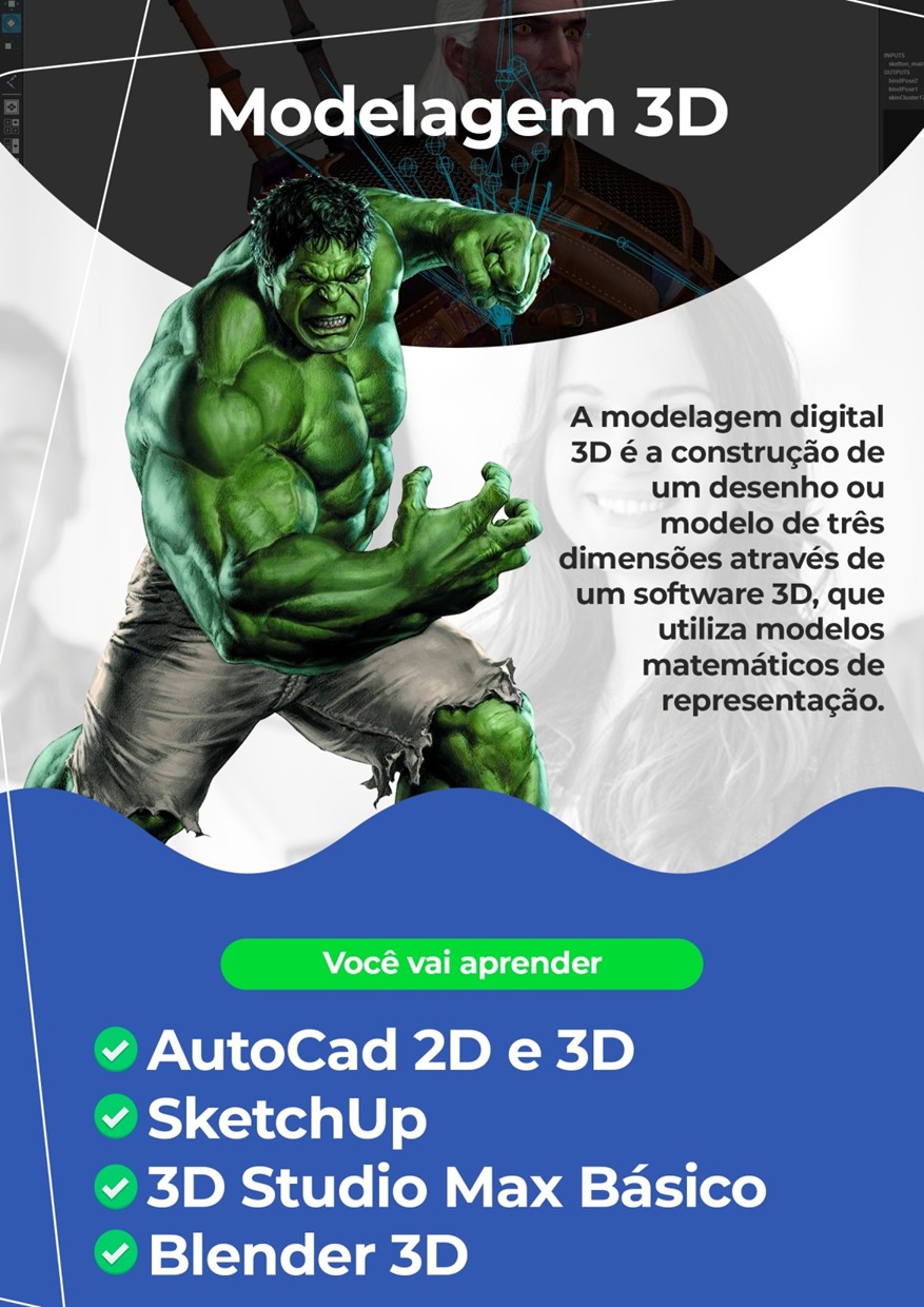 Imagem de capa para o Curso online Modelagem 3D
