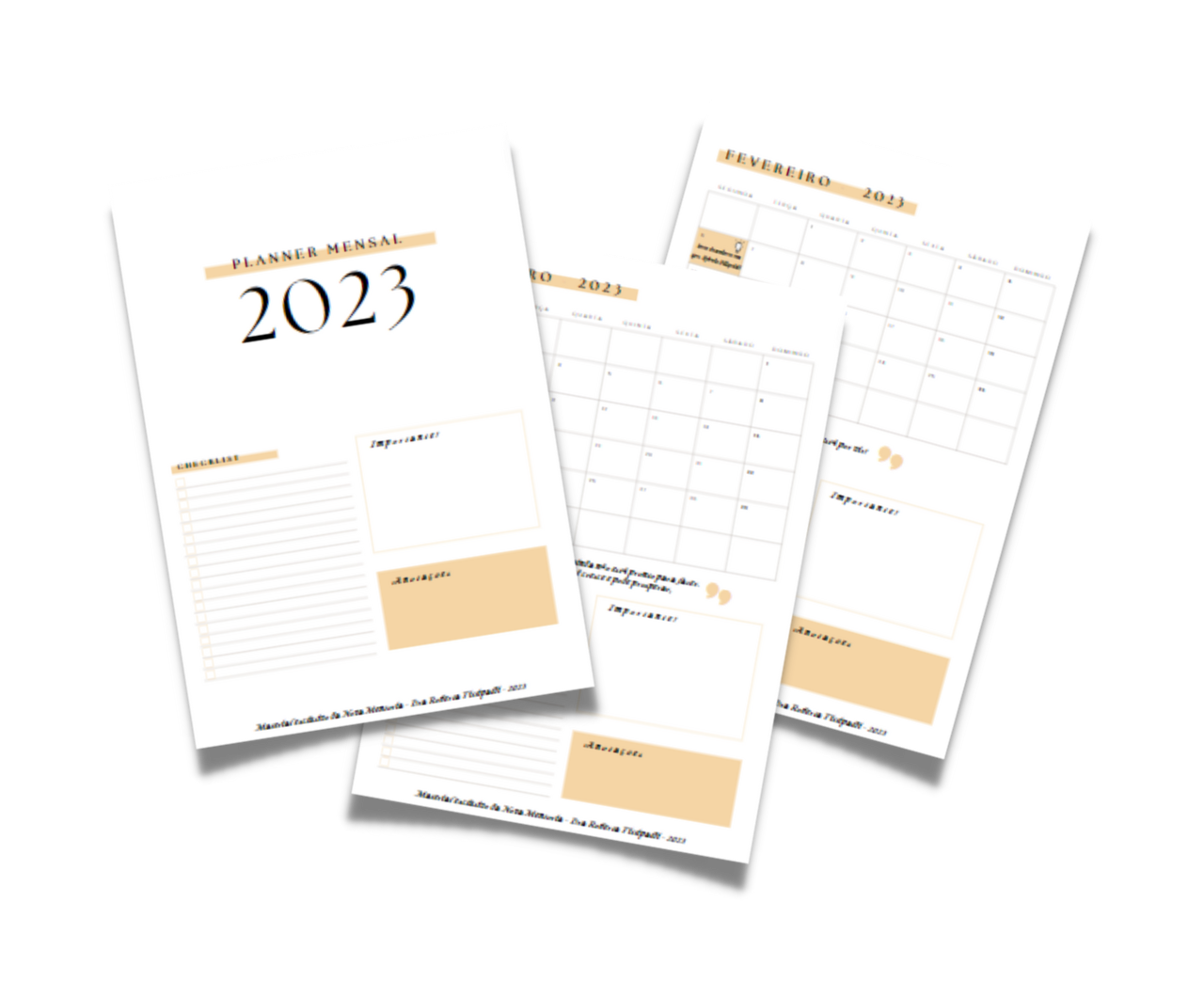 Planner 2023 Roberta Fittipaldi Hotmart