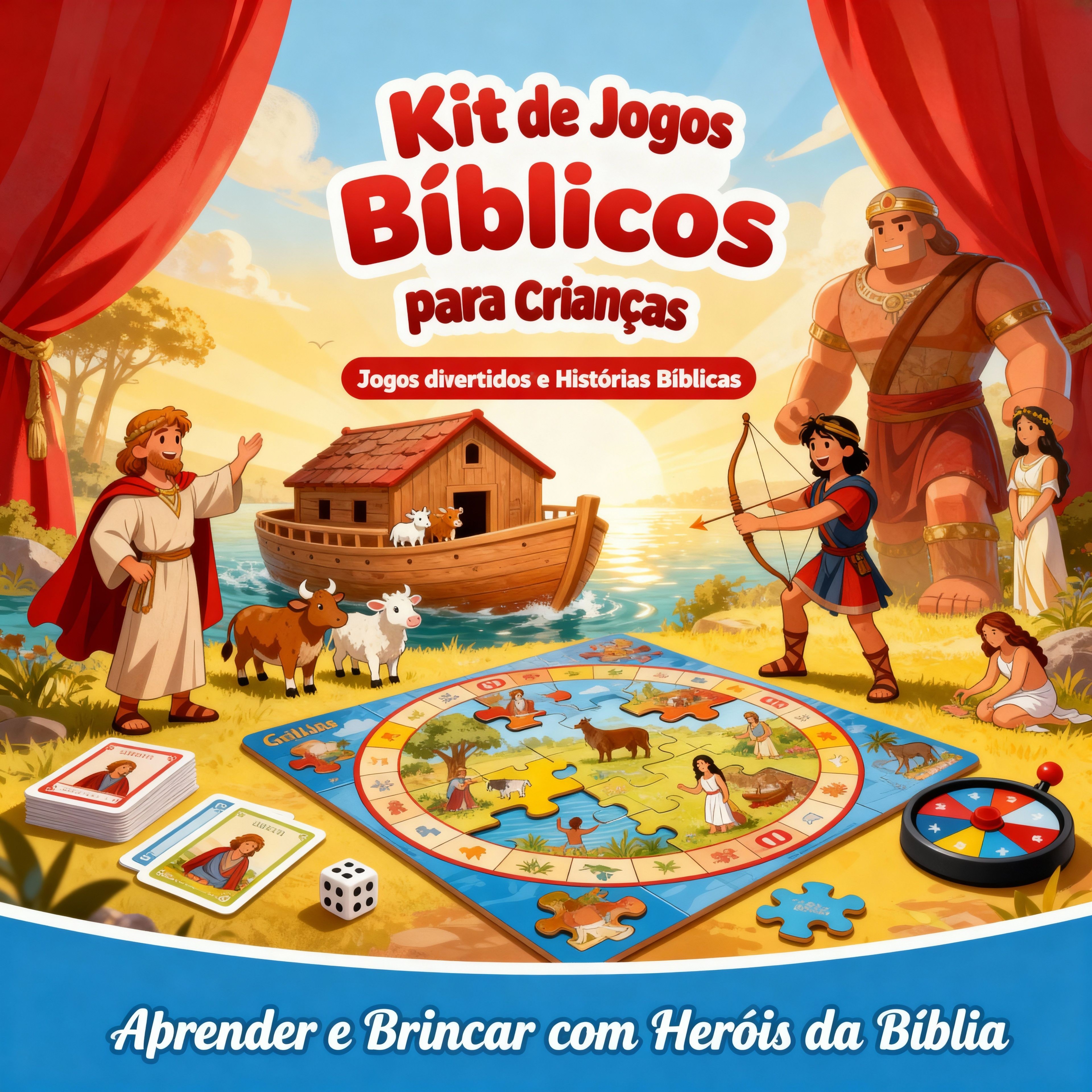 Kit de jogos bíblicos infantis - Eduardo | Hotmart