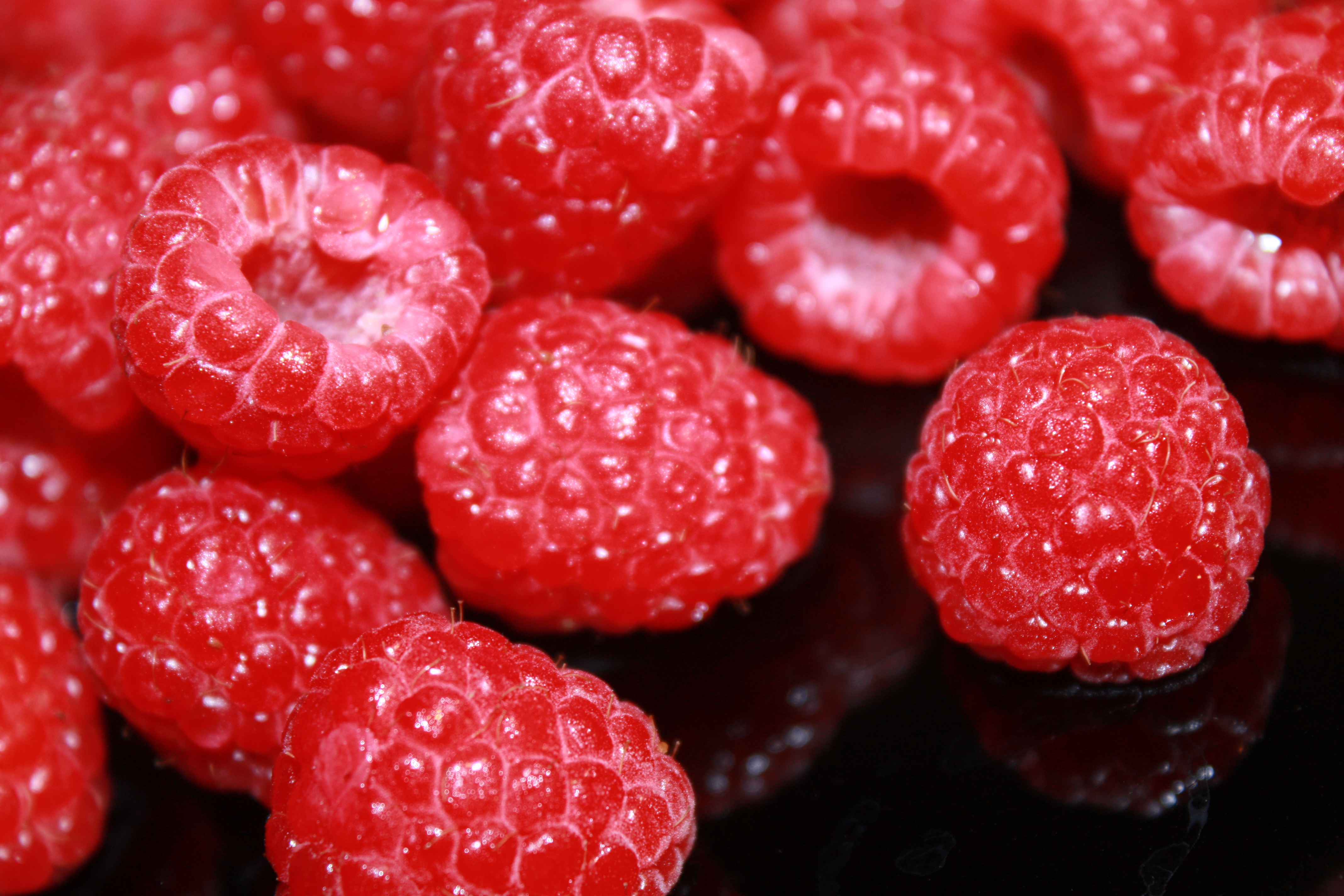 Bright raspberries
