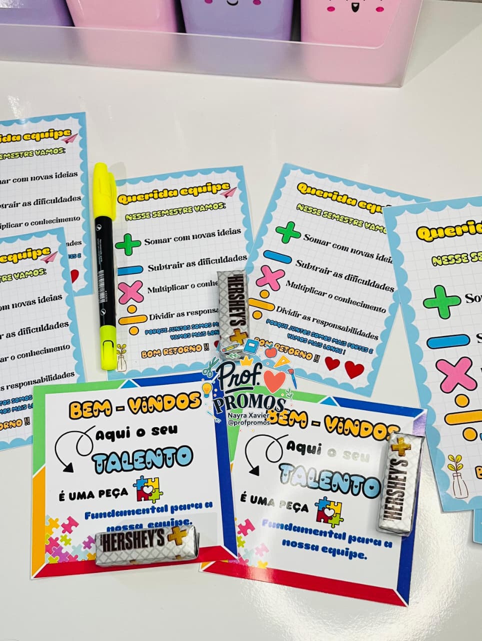Lembrancinha Volta as Aulas - Equipe Escolar