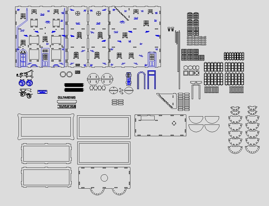 DXF Para corte LASER Ollivander Shop Washington Luiz da Silva
