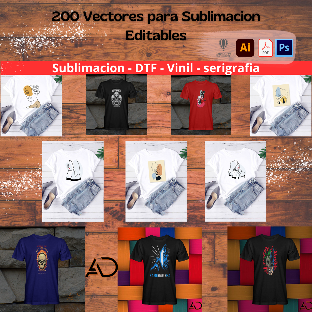 Pack de sublimacion 200 vectores - Anderson Javier Rivero Yepez | H...