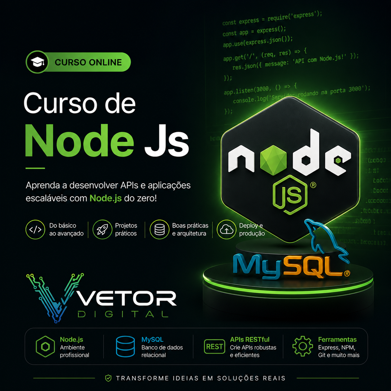 Curso de Node js - VETOR DIGITAL | Hotmart
