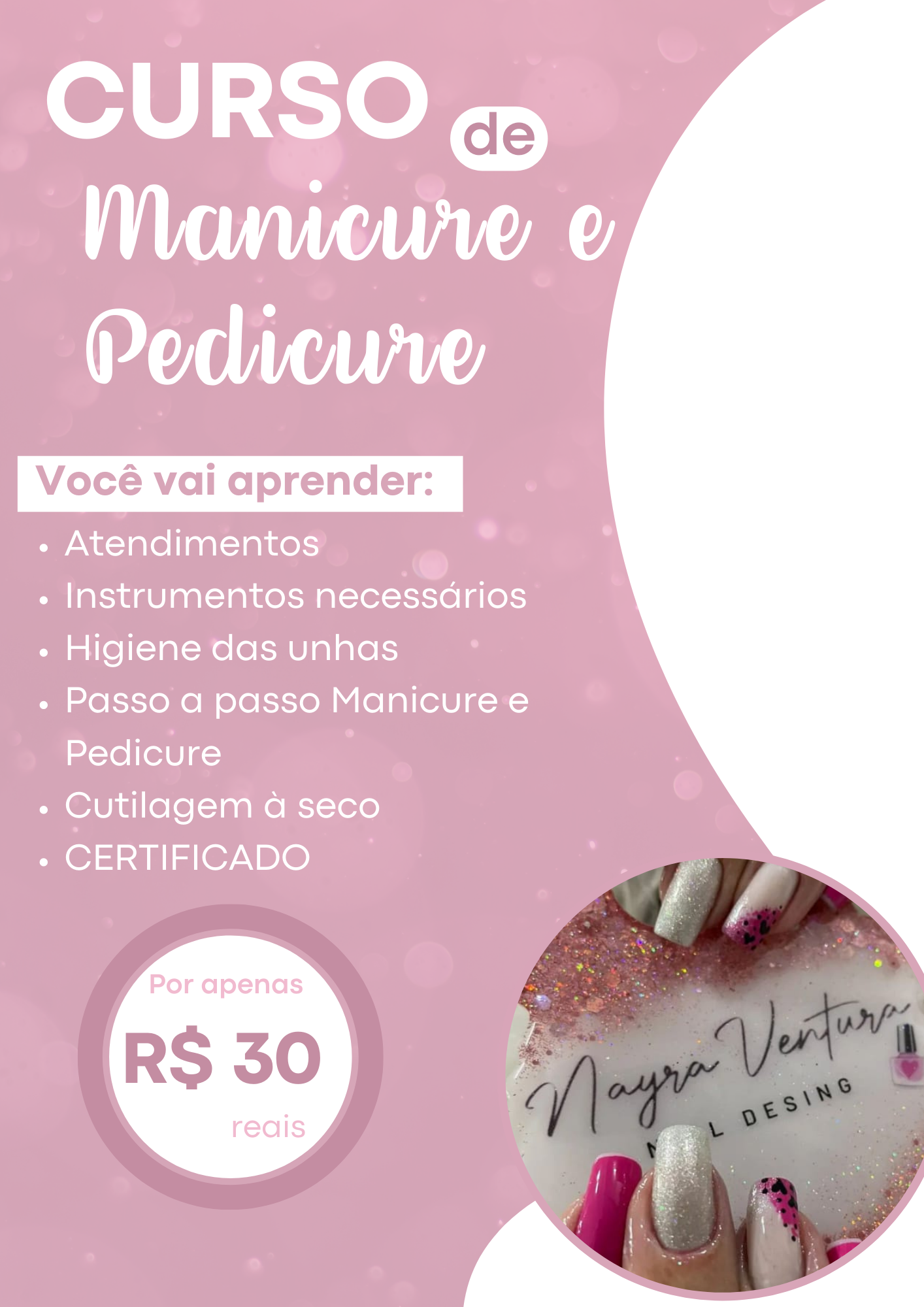 Curso de Manicure e Pedicure - Iniciante - Nayra Ventura Pinto de M...