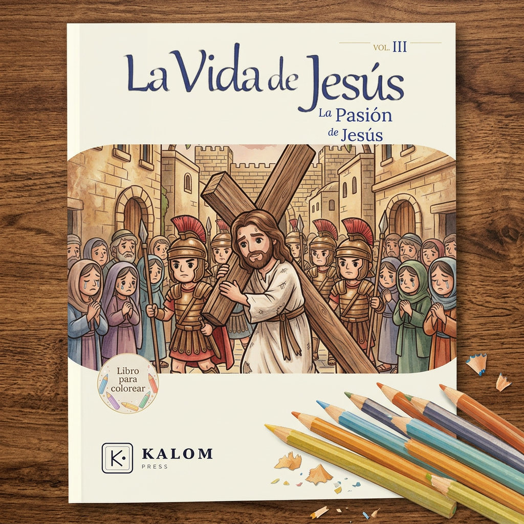 La Pasión de Jesús – Libro de Colorear Infantil PDF Imprimible