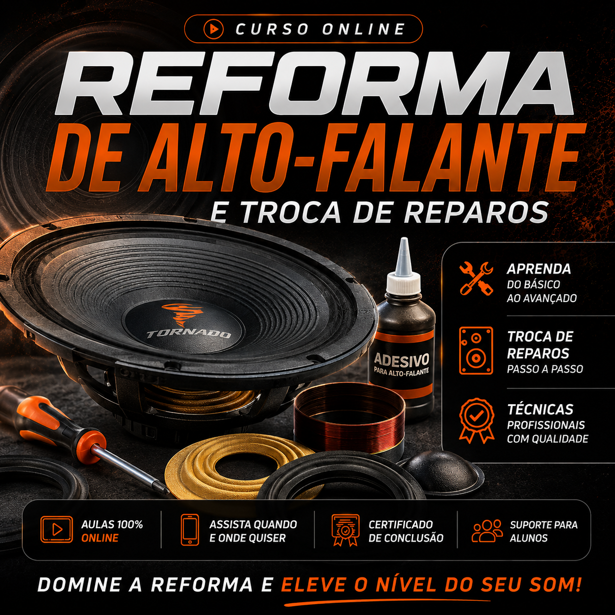 RECONDICIONAMENTO DE ALTO FALANTES- Reforma na prática - Guilherme...