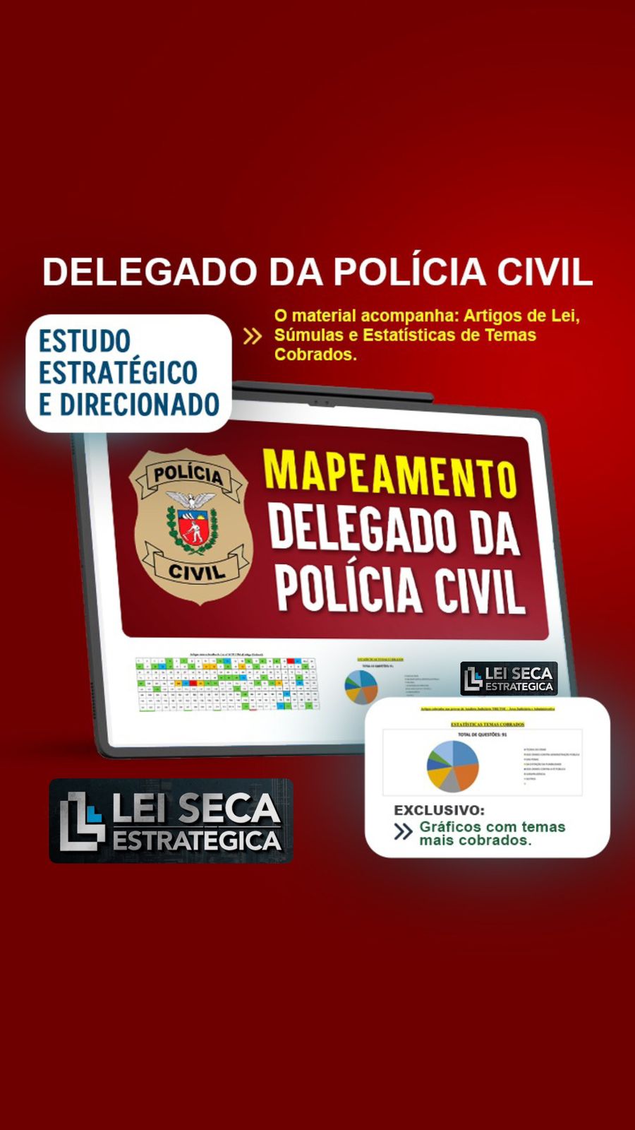 Imagem de capa para o Curso online DELEGADO DE POLICIA CIVIL 2025 (SEM atualização posterior)