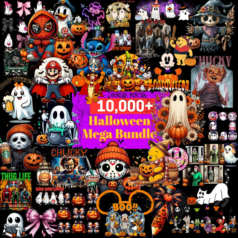 π Mega Pack +10,000 PNG de Halloween π»Terror y Dibujos Animados p...