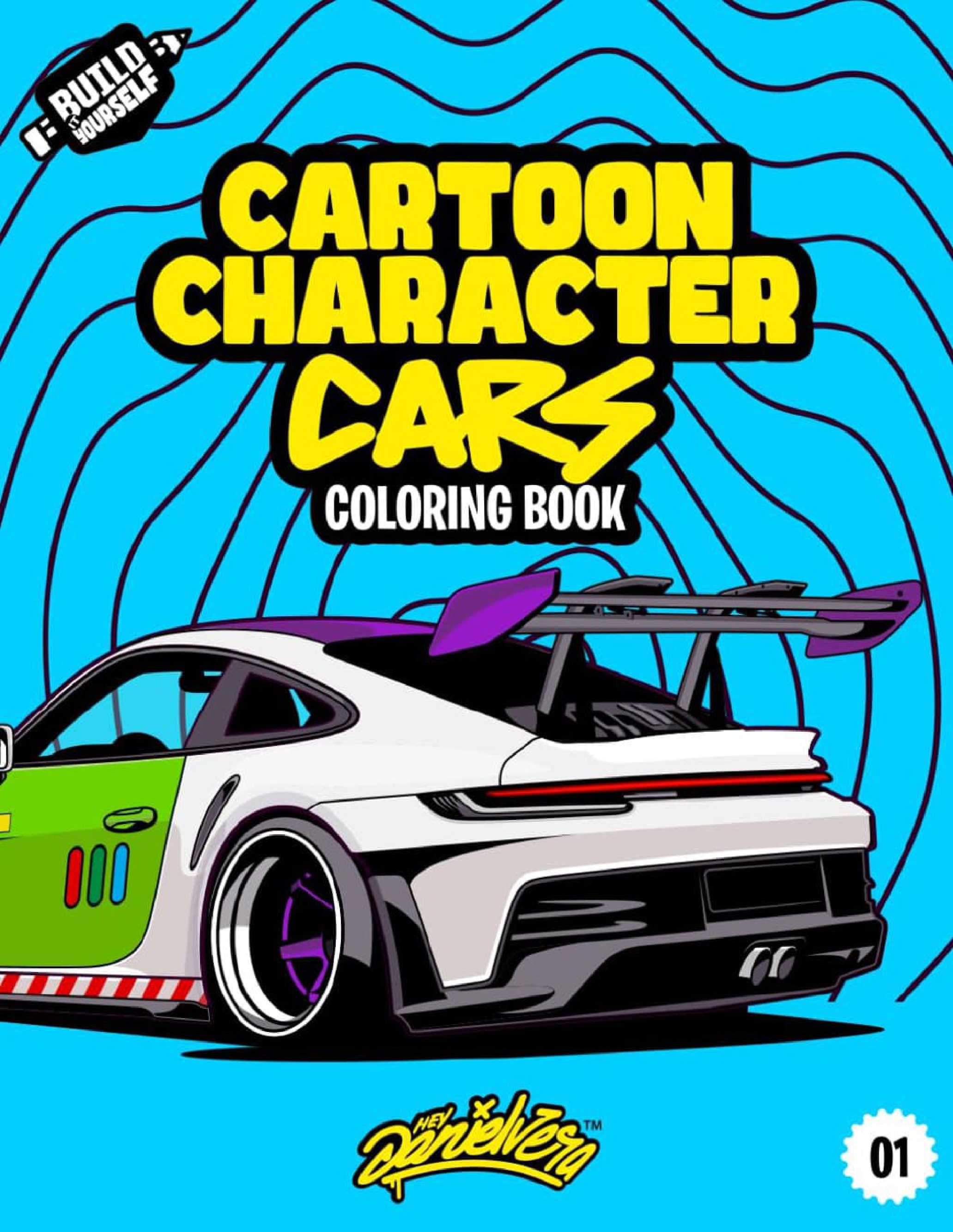 Car Cartoon Modified 📘 45 Modified Cars 2 - 🚗 Libro digital con 45 imágenes de autos m...