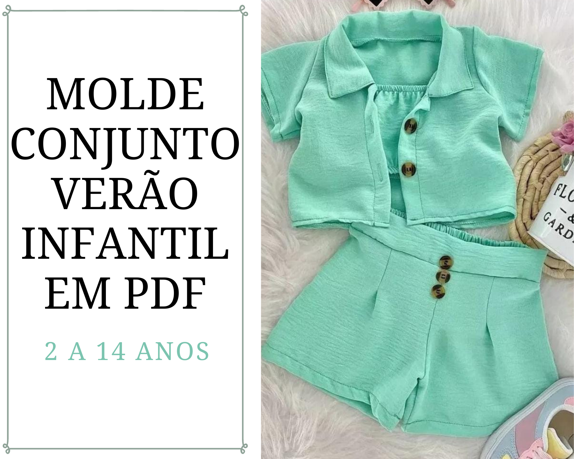 Molde conjunto verão infantil - Nathiely Guedes Machado | Hotmart