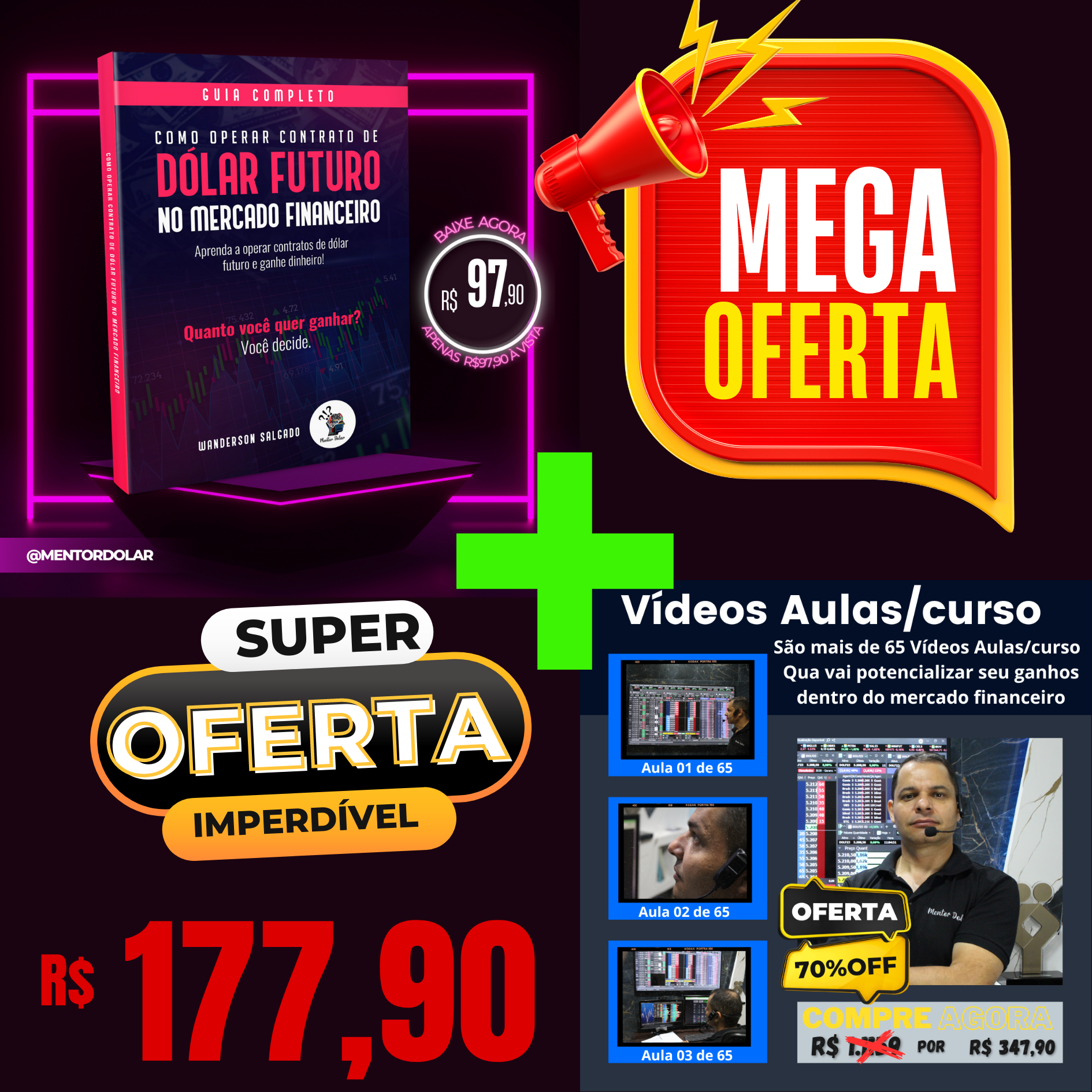 Guia Completo de como operar contrato em Dólar futuro Videos Aulas / Cursos + Ebook