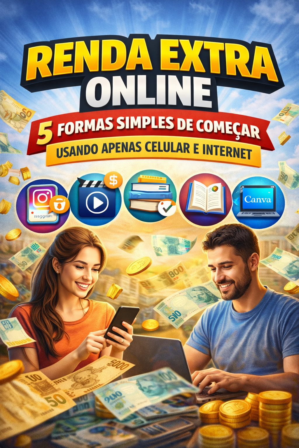 RENDA EXTRA ONLINE 5 Formas Simples de Começar Usando Apenas Celula...