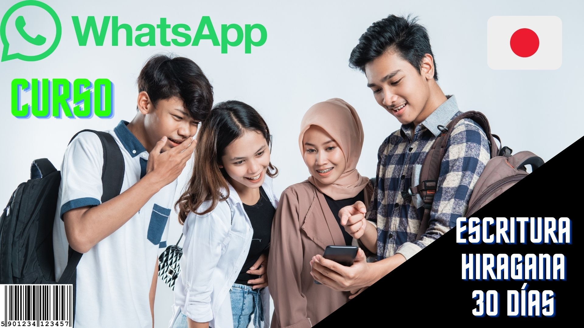 Imagen de portada para Curso online Curso Whatsapp Aprende a escribir en japonés 
