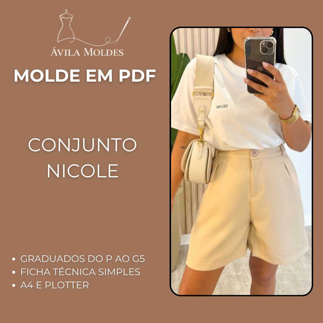 Molde em PDF - Conjunto Nicole