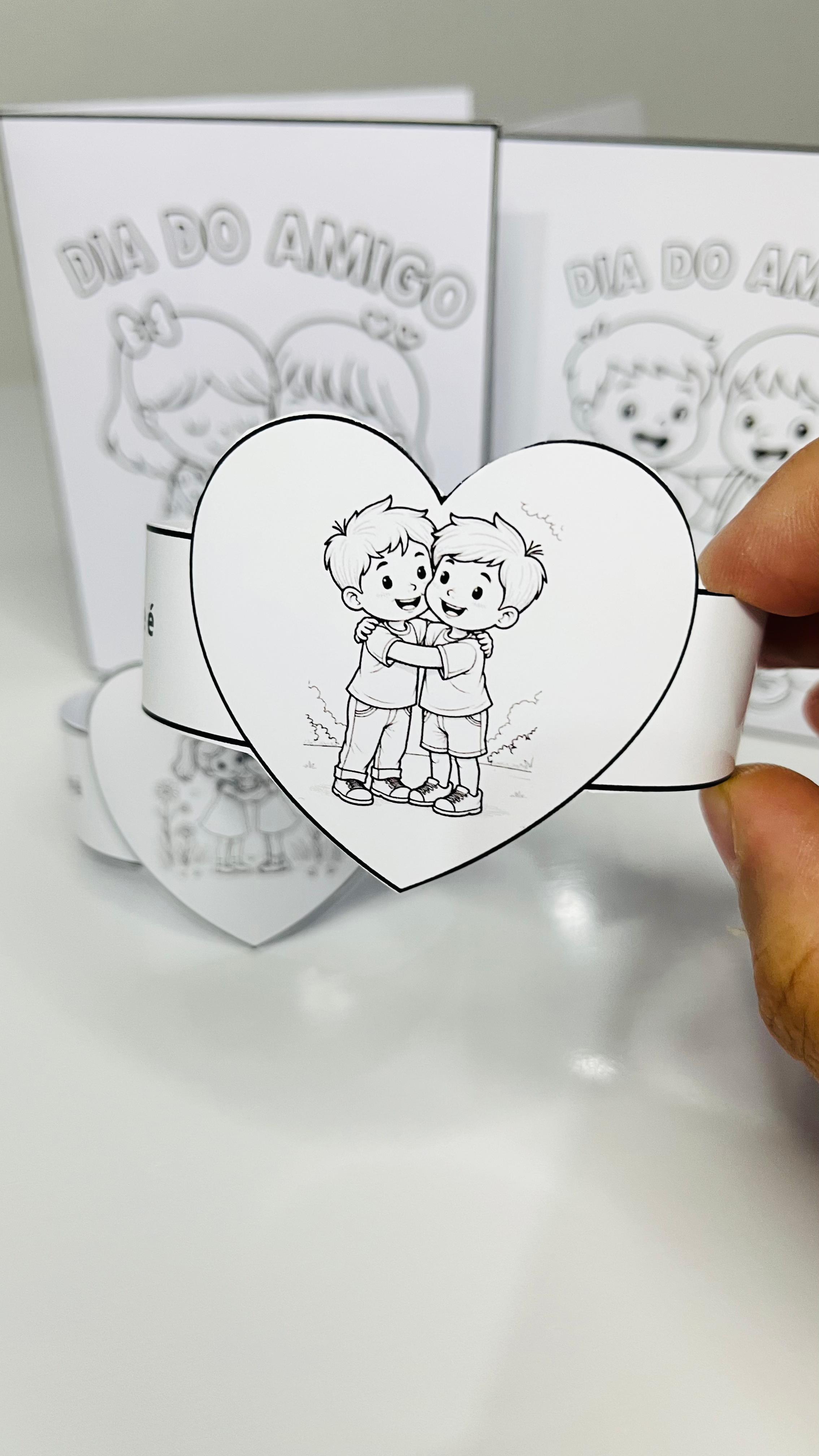 Dia do Amigo – Cartões e Lembrancinhas para Colorir! - Sandra Verga...