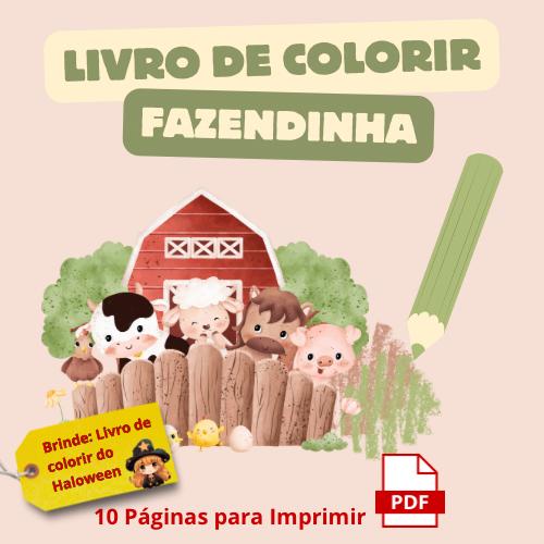Livro de Colorir na Fazendinha