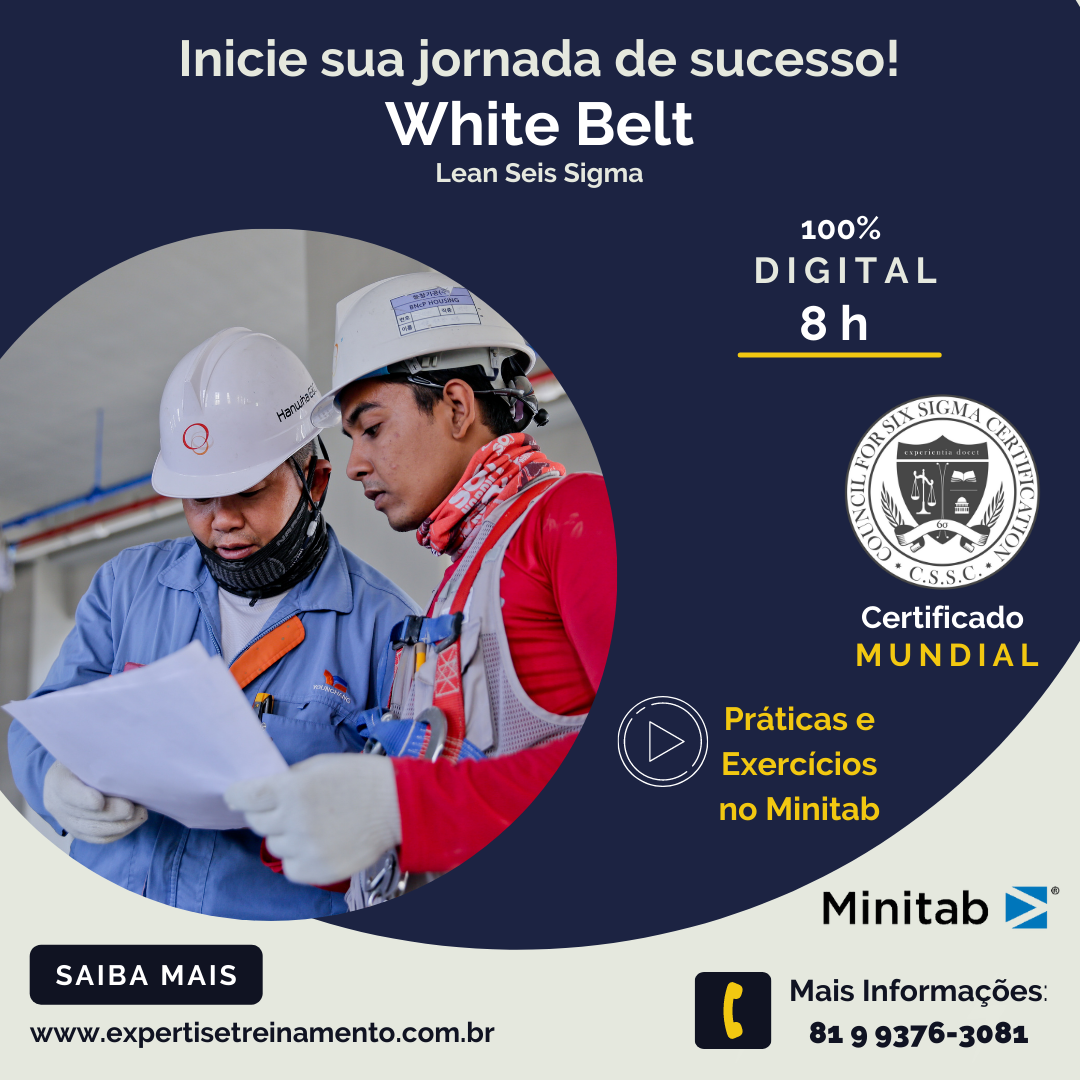 Imagem de capa para o Curso online Curso White Belt Lean Seis Sigma