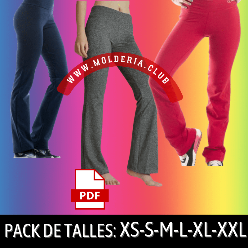 Patrón de Costura de Calza Recta de Mujer - Molde Profesional de Pantalón Recto