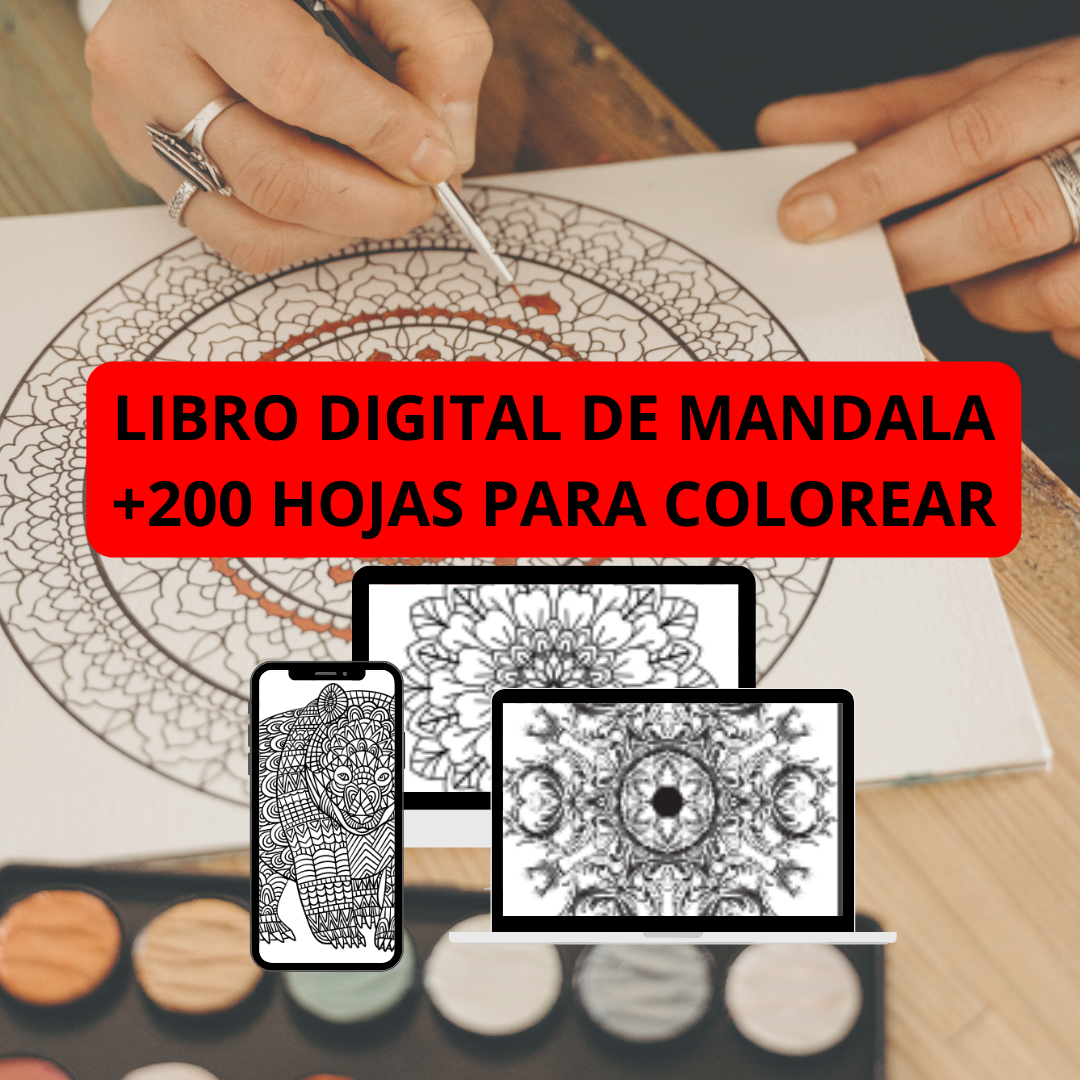 LIBRO DIGITAL DE MANDALAS PARA COLOREAR +200 HOJAS - Escuela AP | H..., image size:1080x1080