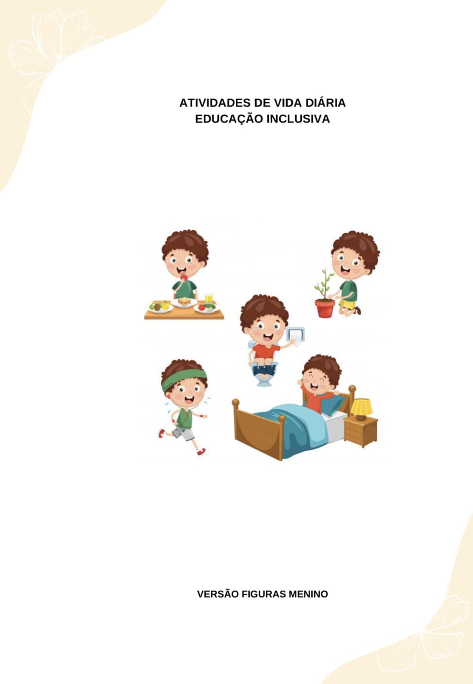 Figuras de Atividades de Vida Diária (Versão Menino) - Debora de Ab...