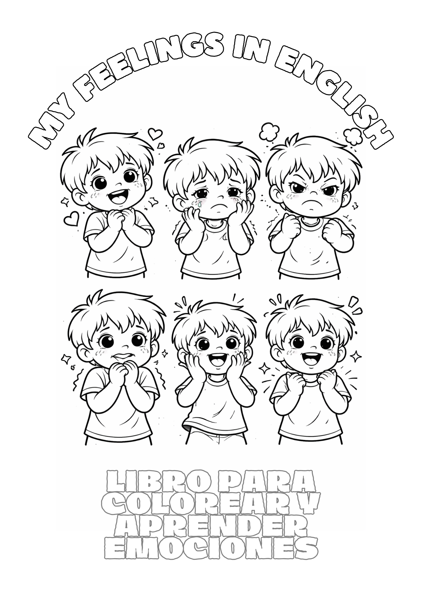 My Feelings in English – Libro para colorear y aprender emociones