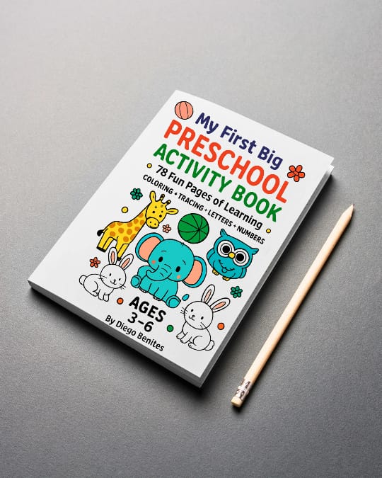 Printable Preschool Activity Book – 78 Fun Learning Pages for Kids ...