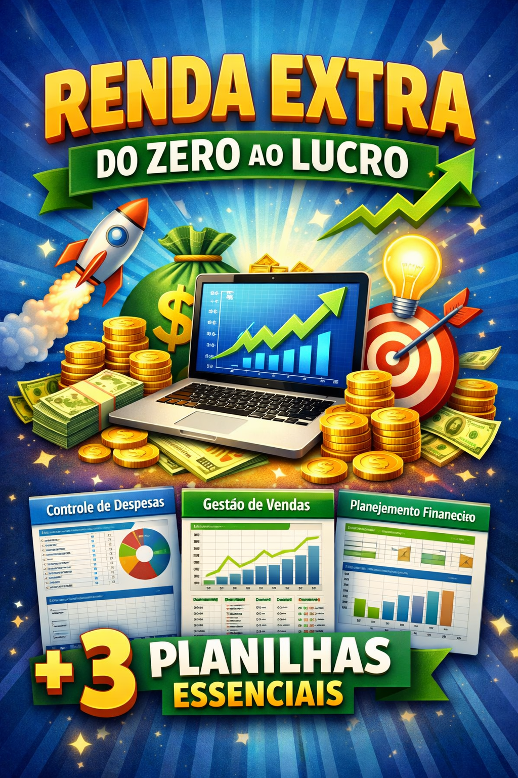 Renda Extra do Zero ao Lucro + 3 Planilhas Essenciais - Gustavo R