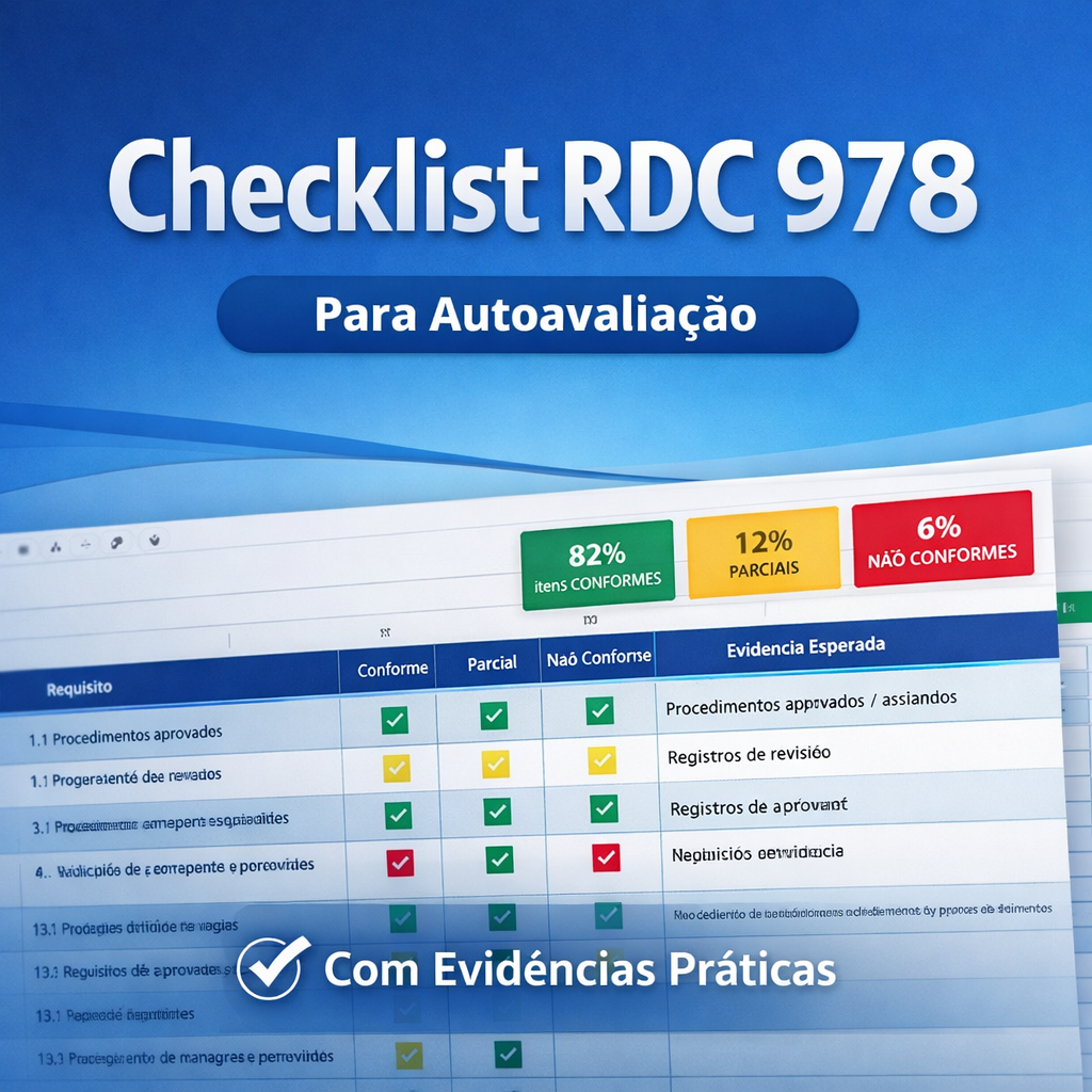 Checklist de Autoavaliação RDC 978: clareza sobre o que falta estru...