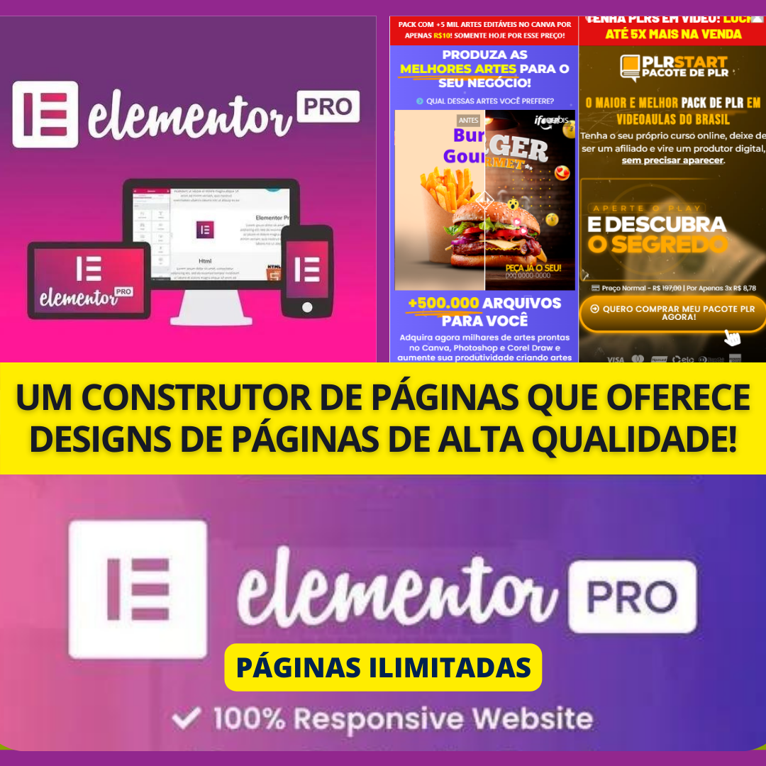 Elementor PRO do WordPress para Domínios Ilimitados
