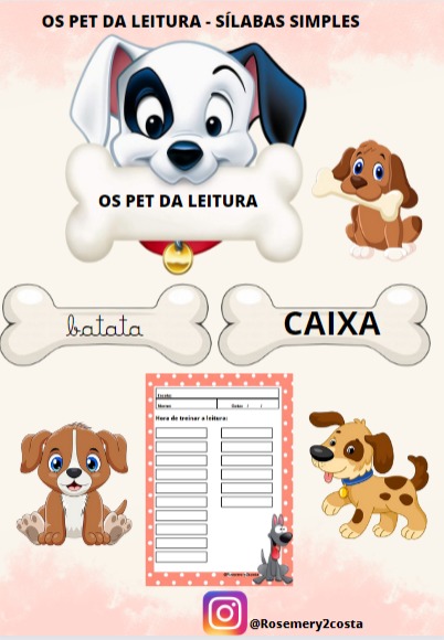 OS PET DA LEITURA - SÍLABAS SIMPLES - Rosemery Santos da Costa | Ho...