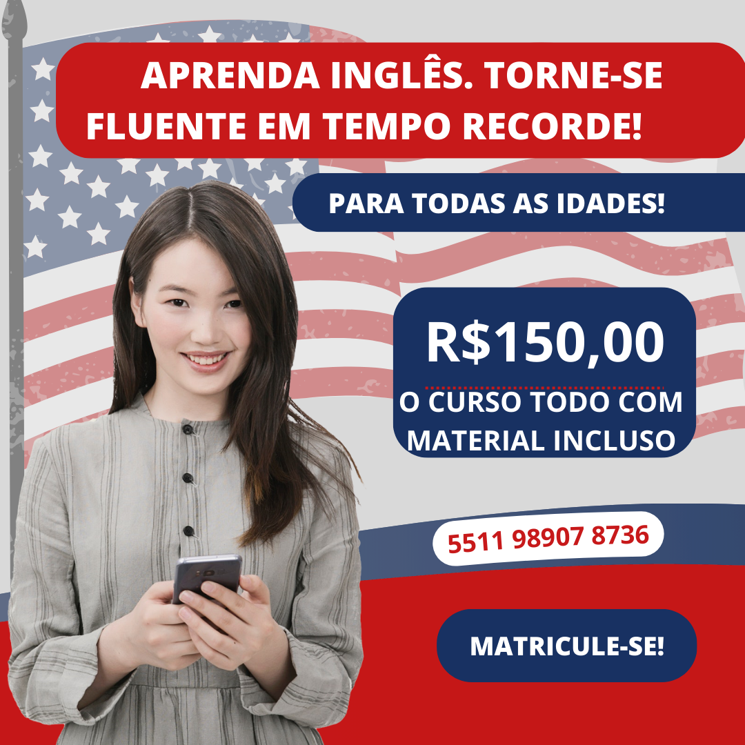 Curso Completo de Inglês : Torne-se Fluente em tempo Record.