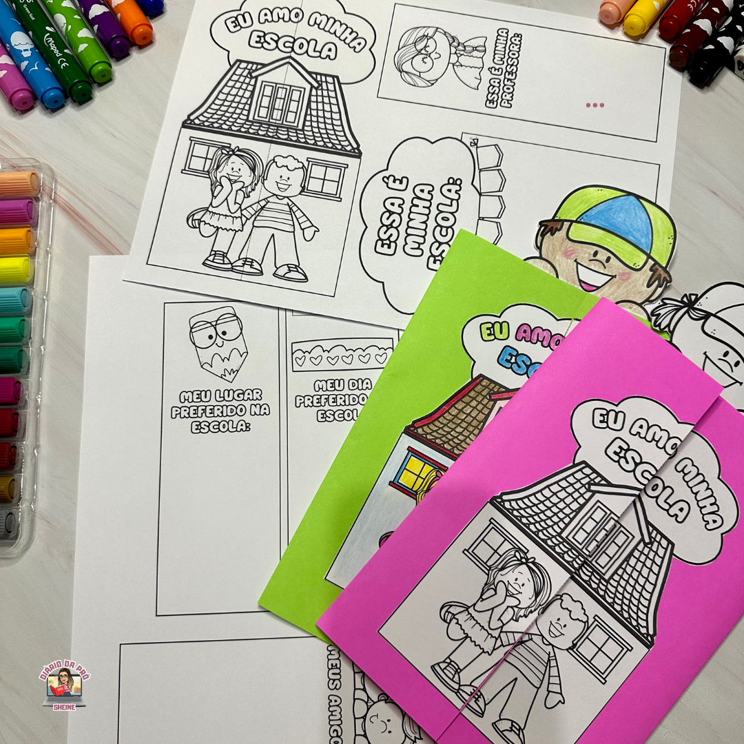 Imagem de capa para o Ebook  Lapbook Minha Escola