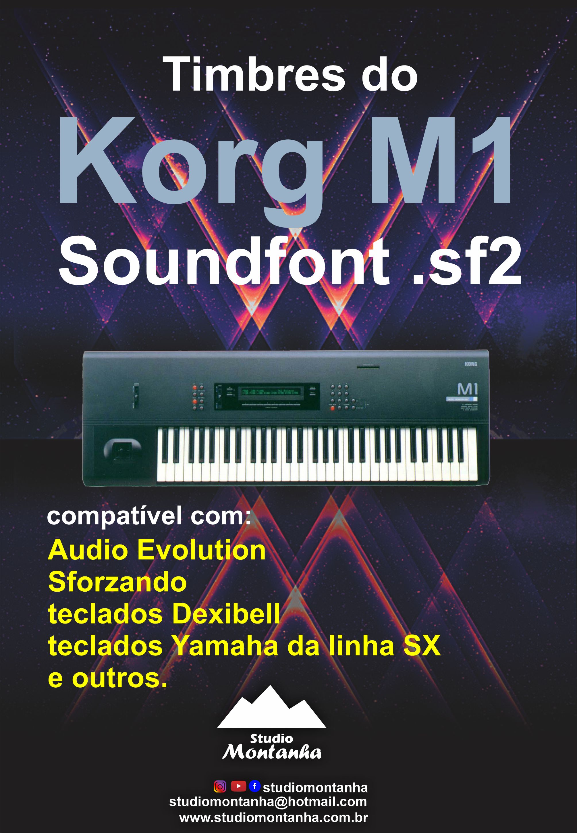 Timbres do M1 Soundfont .sf2 para Audio Evolution Studio