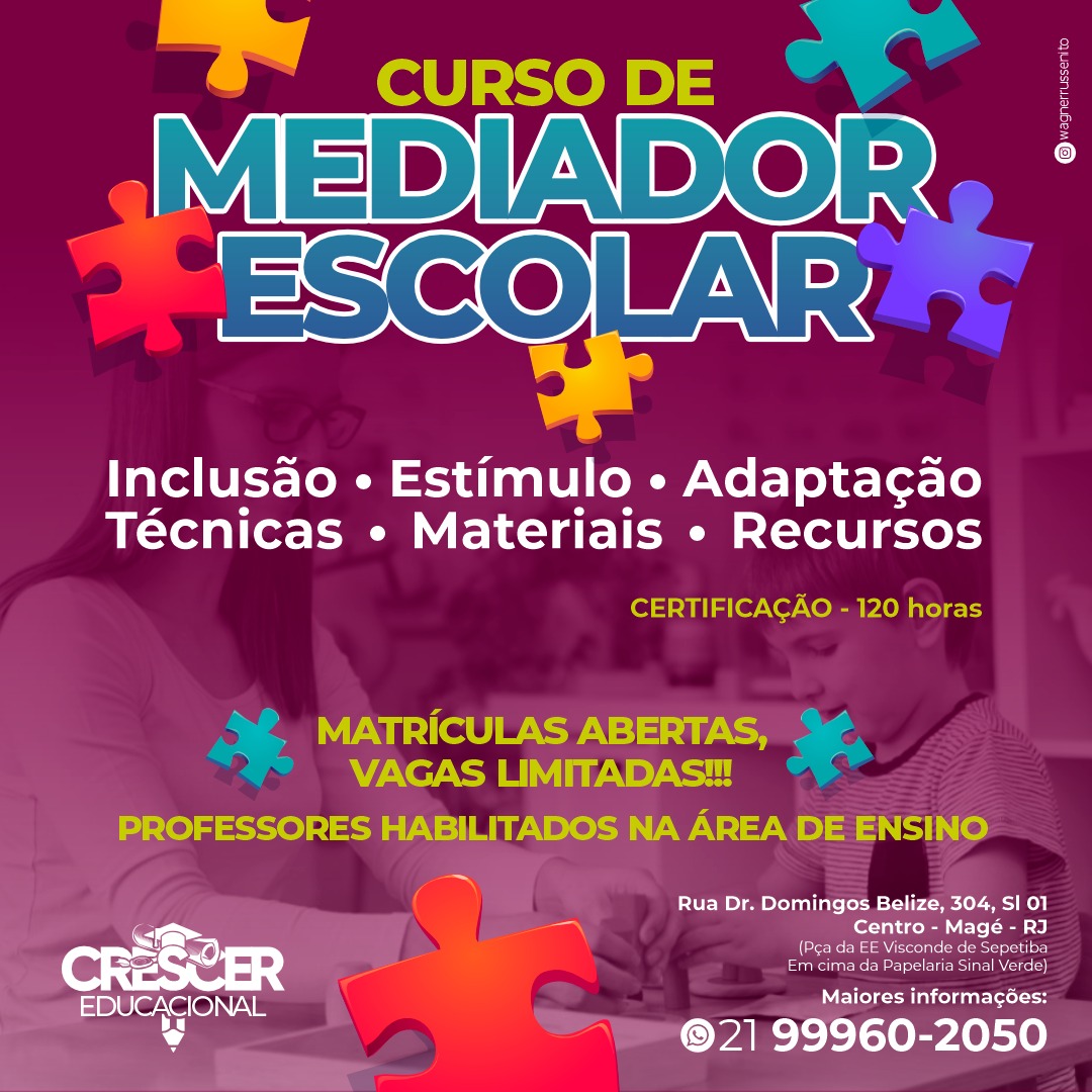 CURSO MEDIADOR ESCOLAR, EDUCAÇÃO INCLUSIVA E AEE - CARLOS HENRIQUE ...