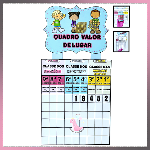 QVL- QUADRO VALOR DE LUGAR +ARTE DA LATA-MATEMÁTICA - Lojinha do Pr...
