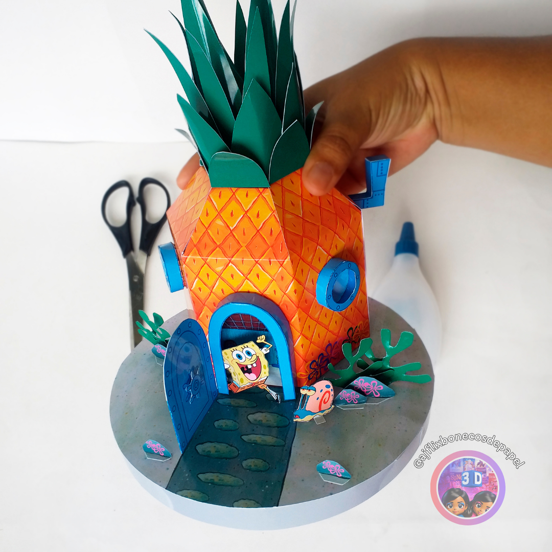 (Bob Esponja) Casa Abacaxi - Diorama - Aretha Thaise Ajflix | Hotmart