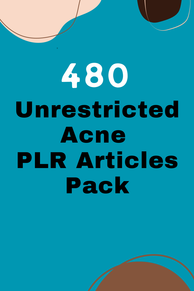 480 Unrestricted Acne PLR Articles Pack