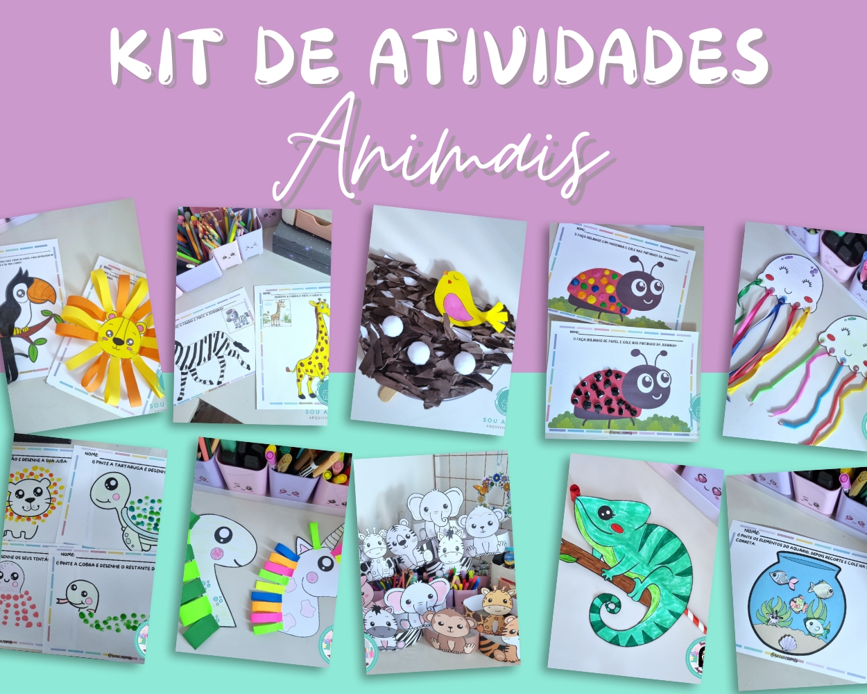 Kit de Atividades Animais 🦁 - Camila Cardoso | Hotmart