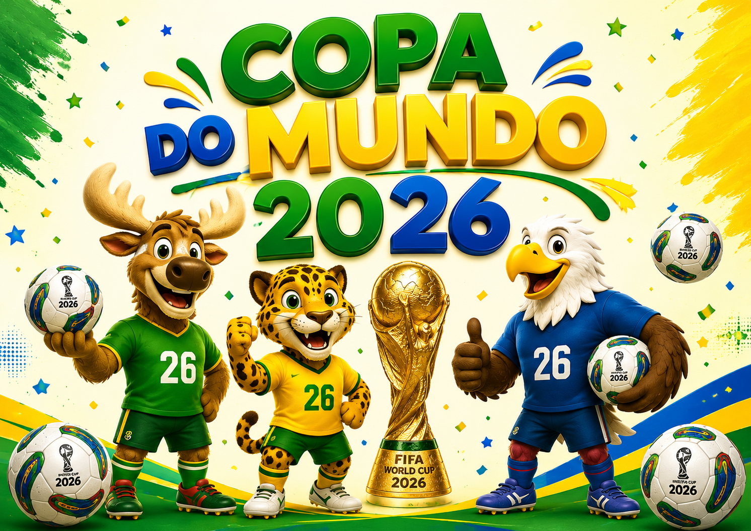 ⚽🇧🇷 LINDO MURAL COPA 2026 🇧🇷⚽ - ESPAÇO VENDAS DE MATERIAIS DIG...