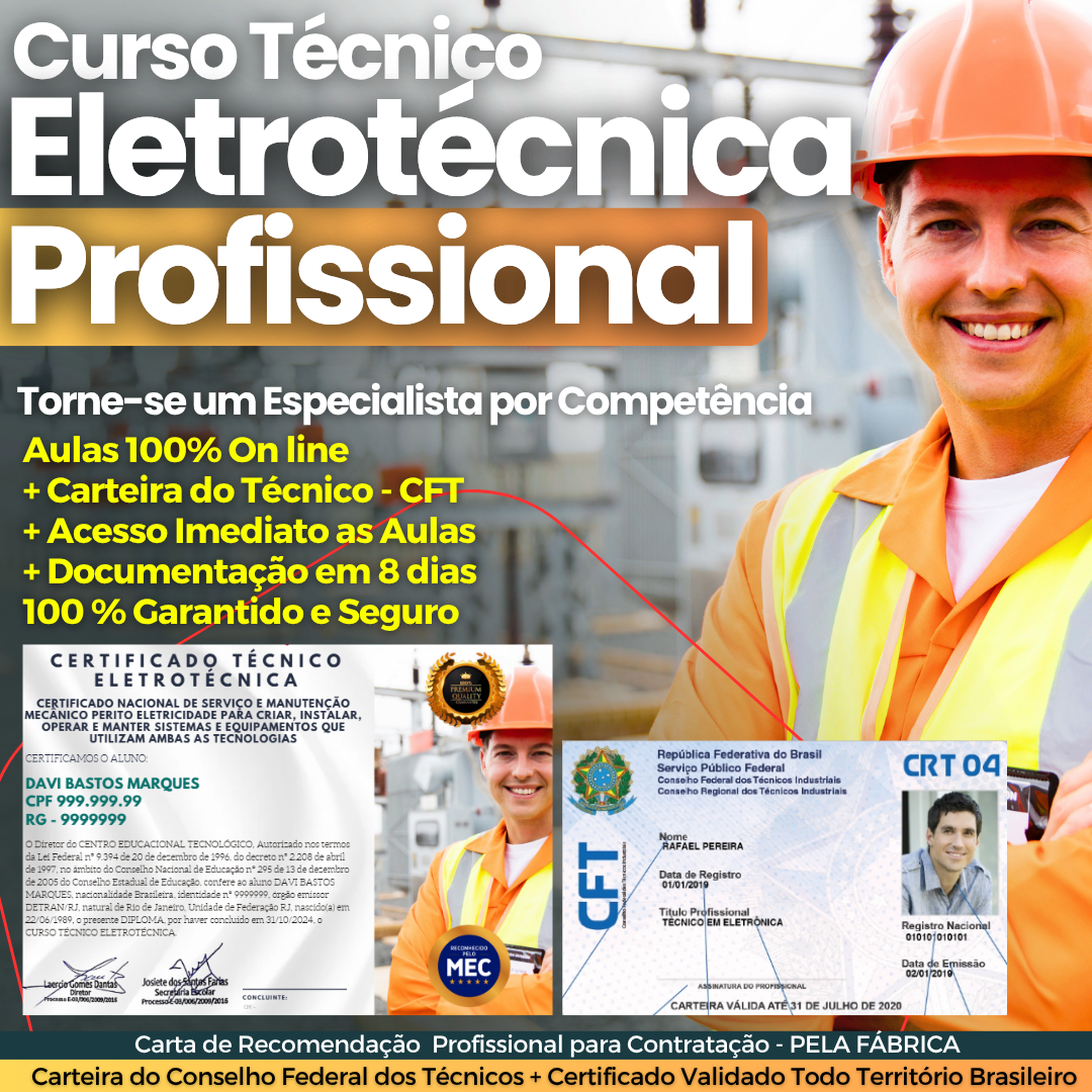 Curso Técnico de Eletrotécnica por Competência (Video Aulas + Ebook...