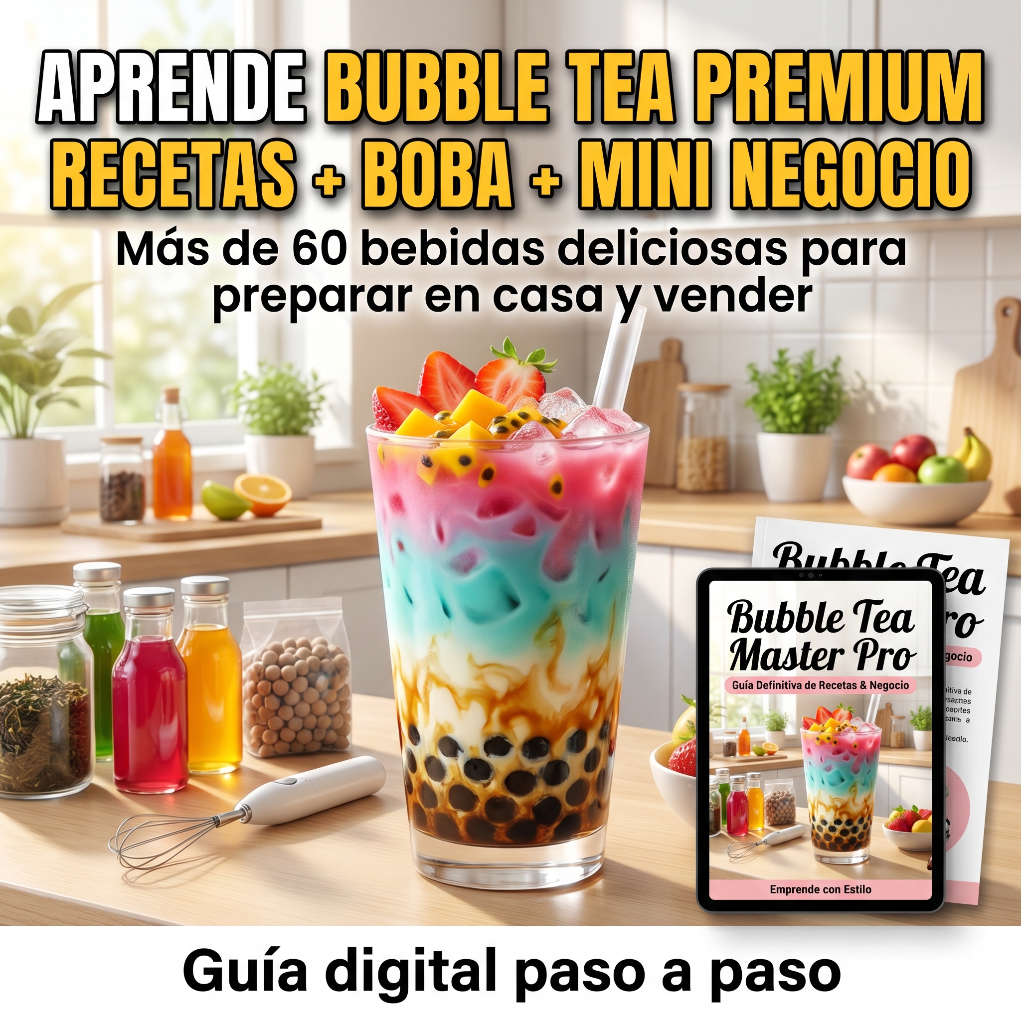 Bubble Tea Master Pro: Aprende Boba, Recetas y Negocio desde Casa