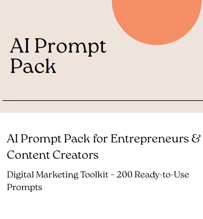 AI Prompt Pack for Entrepreneurs and Content Creators