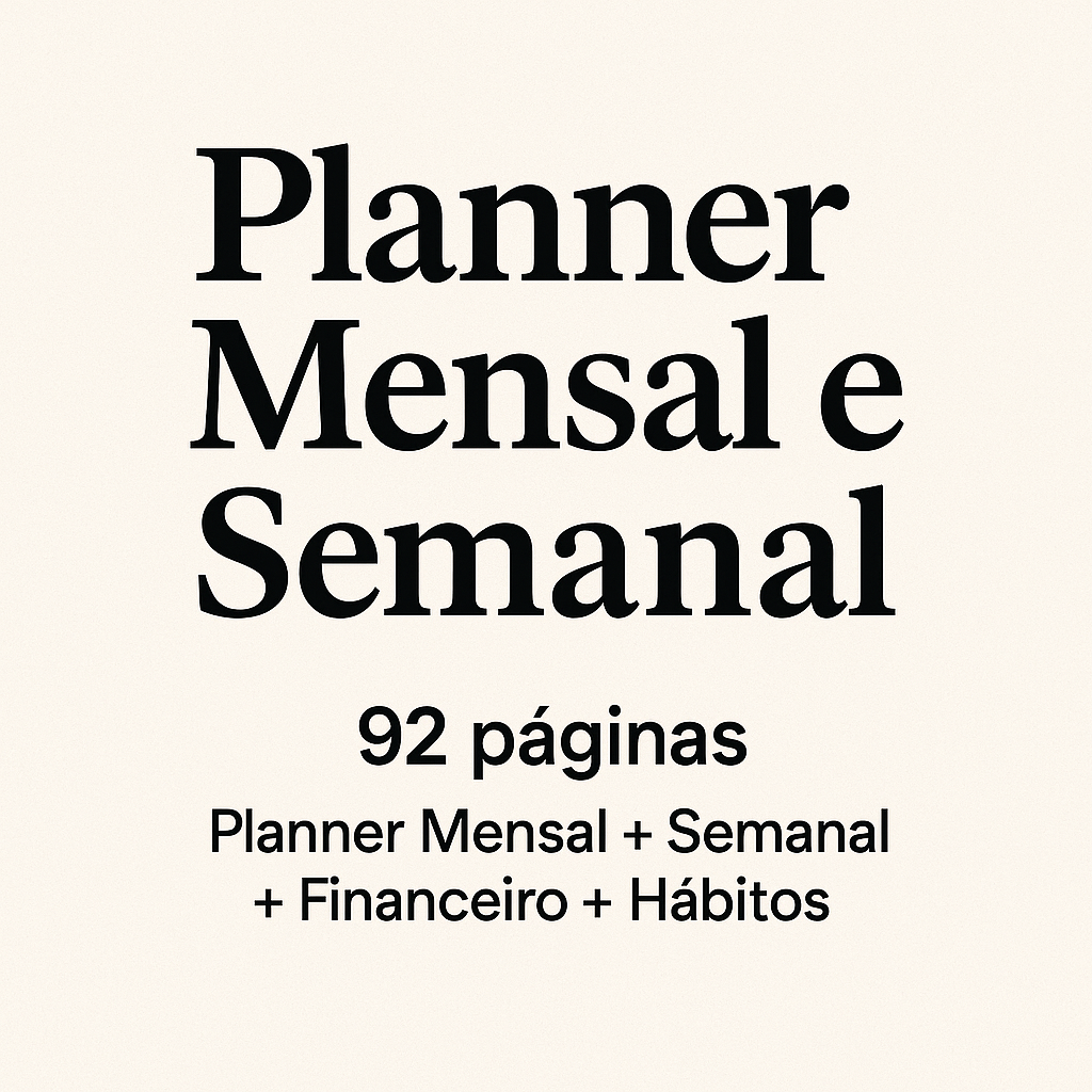 Planner Digital Completo: Organize sua Vida com Simplicidade e Efic...