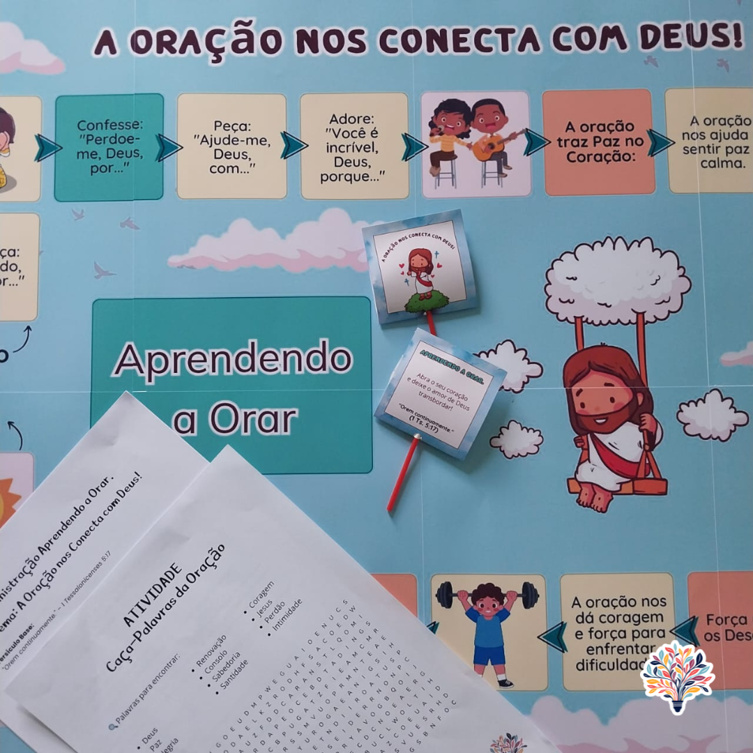 🙏 Recurso Visual Aprendendo a Orar ✨